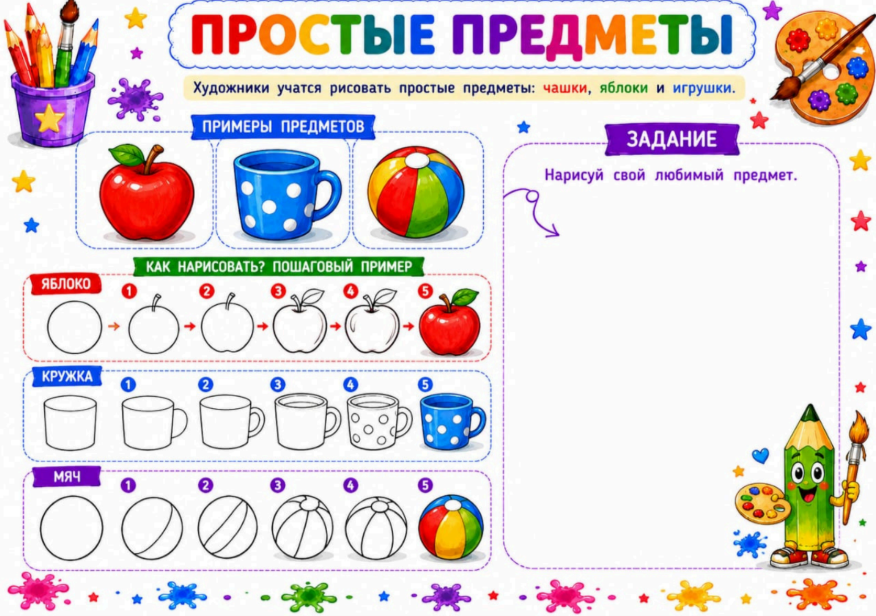 Тетрадь по ИЗО — разворот 3
