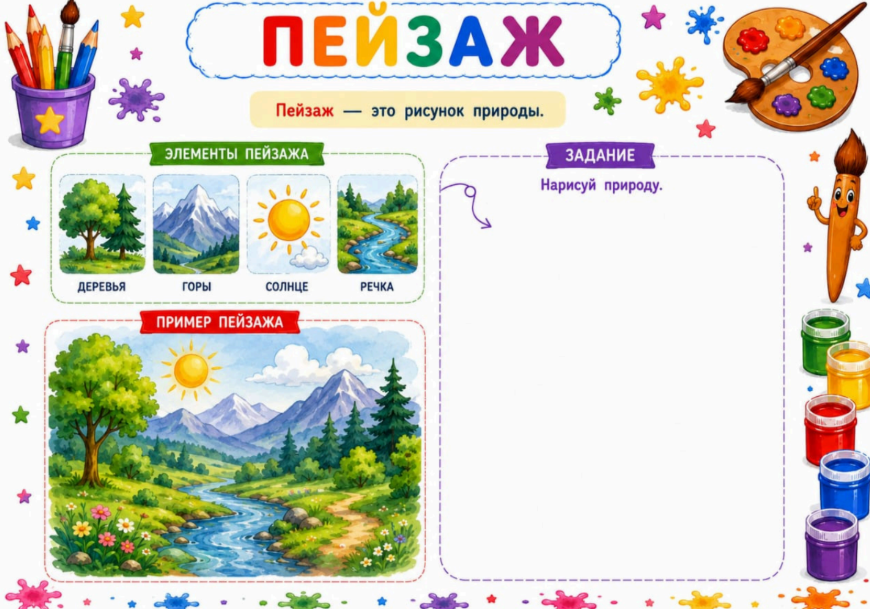 Тетрадь по ИЗО — разворот 2