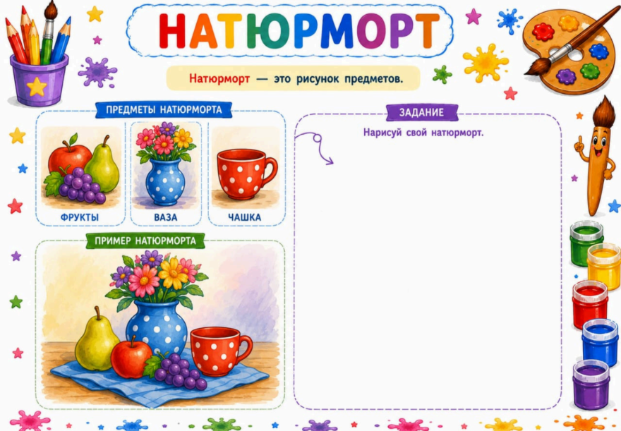 Тетрадь по ИЗО — разворот 4
