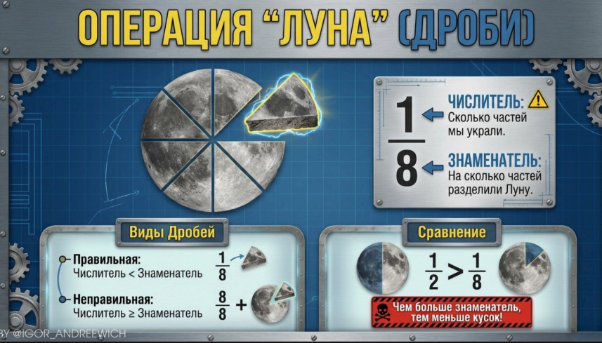 Помогатор по математике — пример карточки