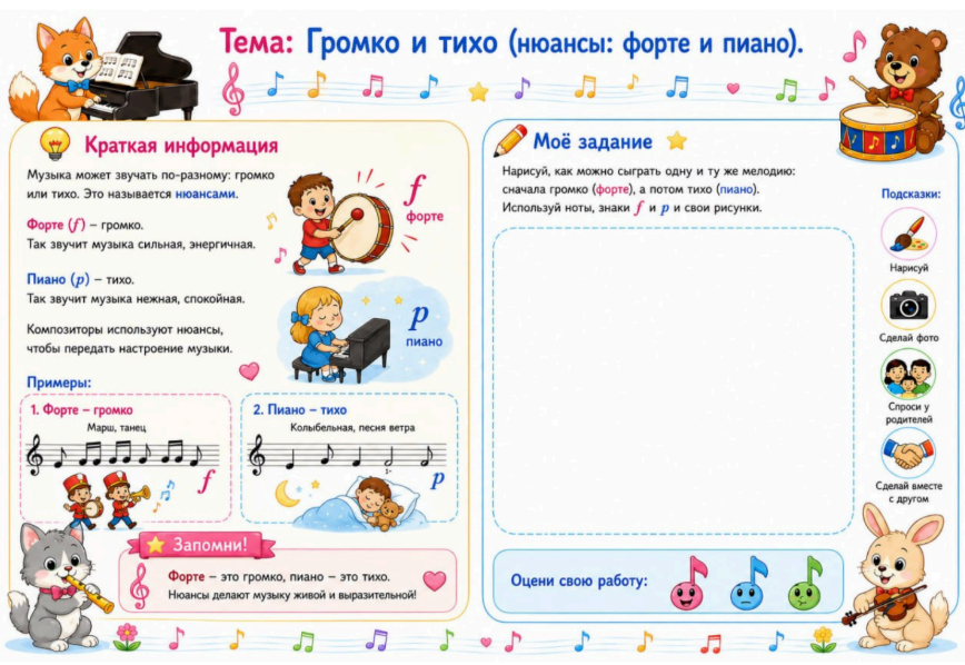Тетрадь по музыке — разворот 2