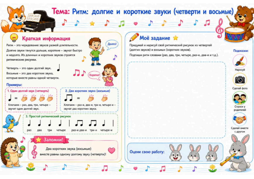 Тетрадь по музыке — разворот 3