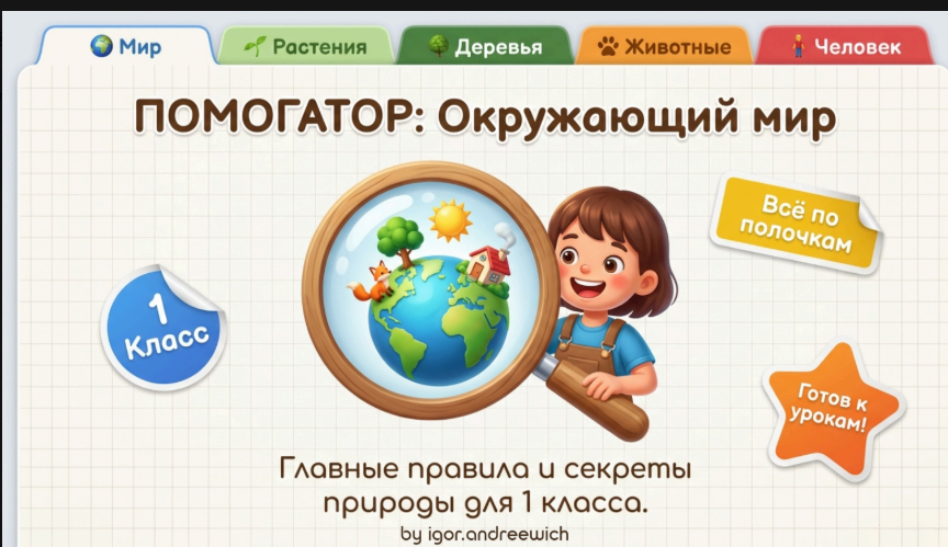 Помогатор по окружающему миру — разворот 1
